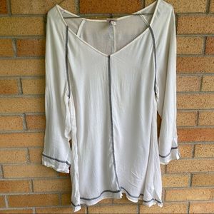 Merona | Sheer White Tunic | Size S/P